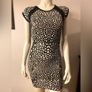 Wao Couture Mini Dress Cream and Black/ Size S